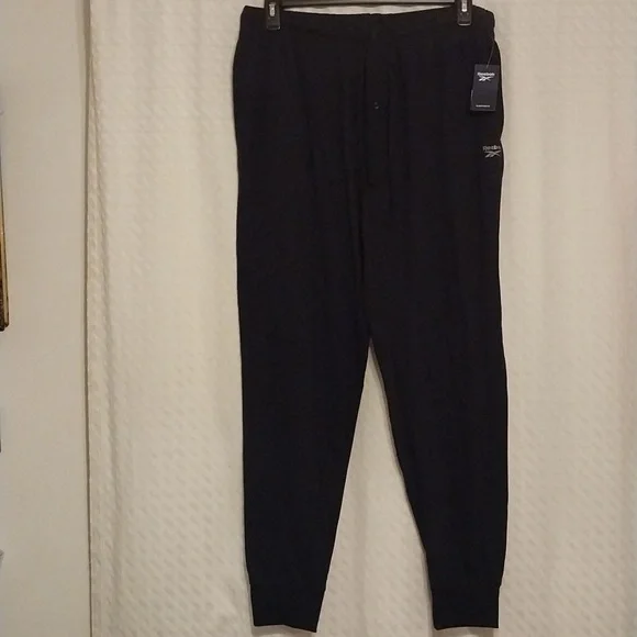 NWT Reebok Mens sleepwear elastic waist w/tie button fly cuffed legs size XL - Picture 3 of 7